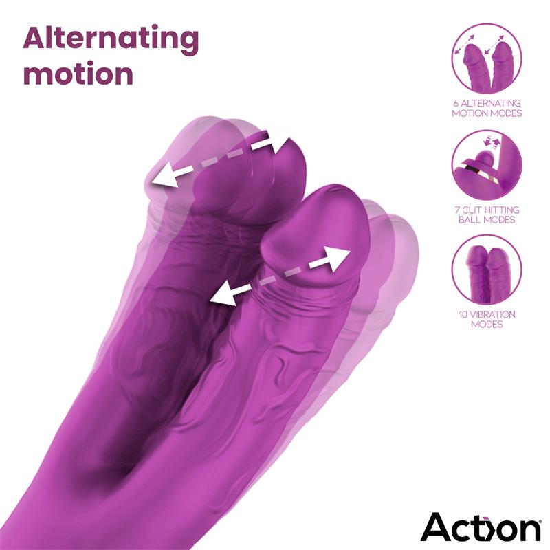 Тройной стимулятор-вибратор ACTION Nico