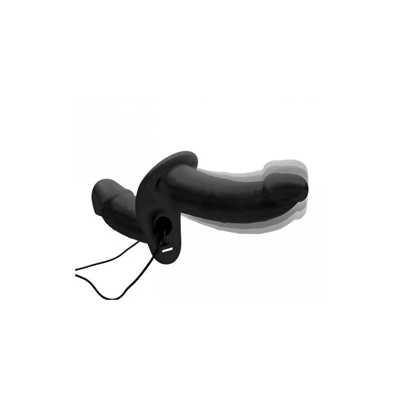 POWER PEGGER DOUBLE STRAP ON - Ar Dubulto Dildo un Vibrāciju 9cm / 16cm