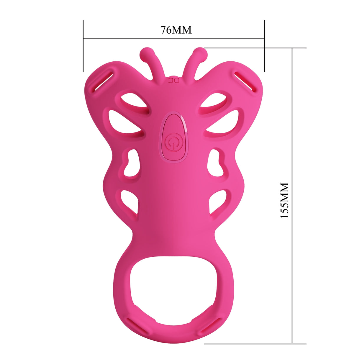 Biksīšu vibrators ar aplikācijas vadību PRETTY LOVE Aethon - preces izmēri