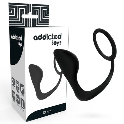 ADDICTED TOYS anālais spraudnis ar integrētu erekcijas gredzenu