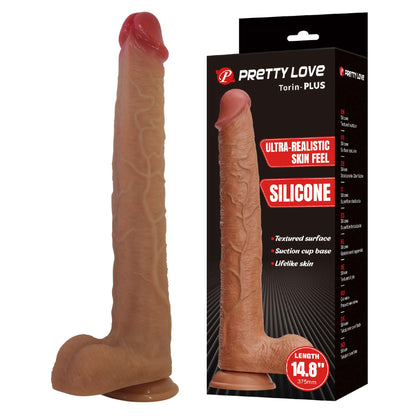 Pretty Love Torin-PLUS reālistisks liels silikona dildo (37.5 cm)