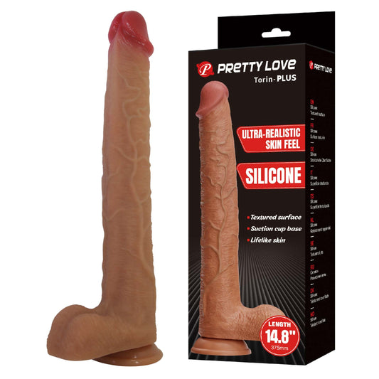 Pretty Love Torin-PLUS reālistisks liels silikona dildo (37.5 cm)