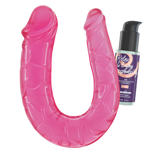 Crushious divpusējais dildo (27 cm) ar 50 ml lubrikantu
