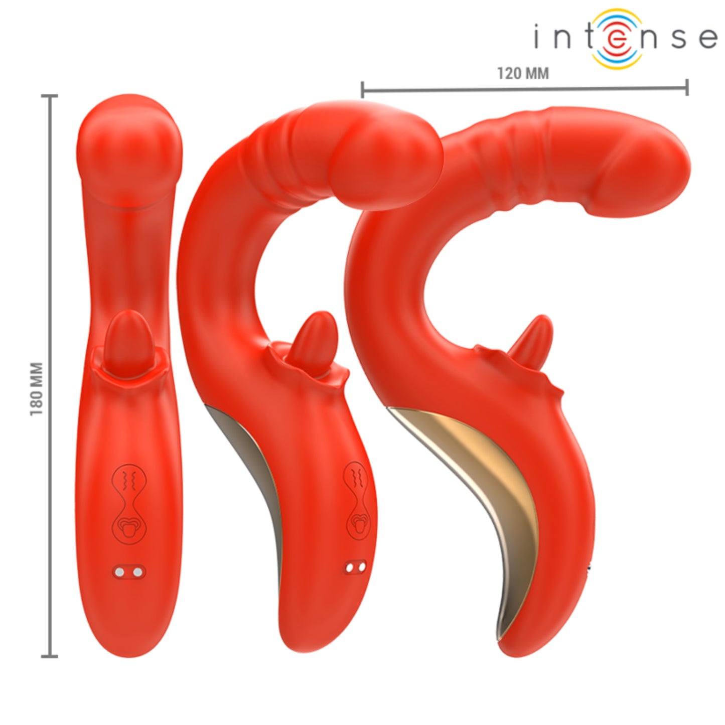 INTENSE Paulina U-veida G-punkta vibrators ar regulējamām grūdienveida kustībām