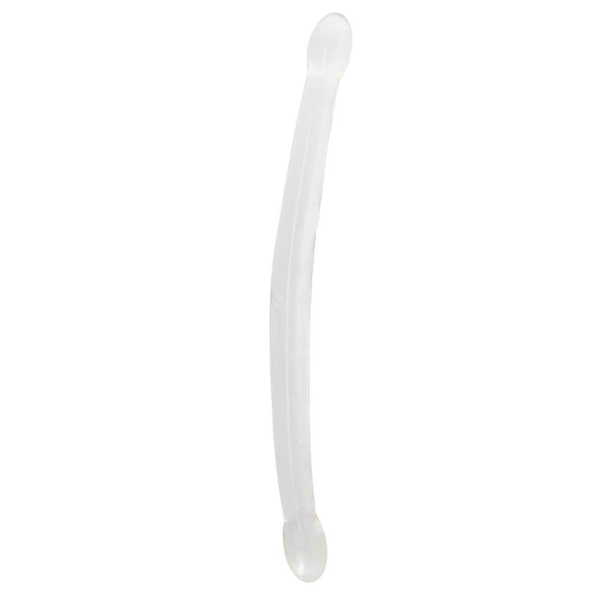 RealRock Crystal Clear divpusējs dildo, caurspīdīgs (42 cm)