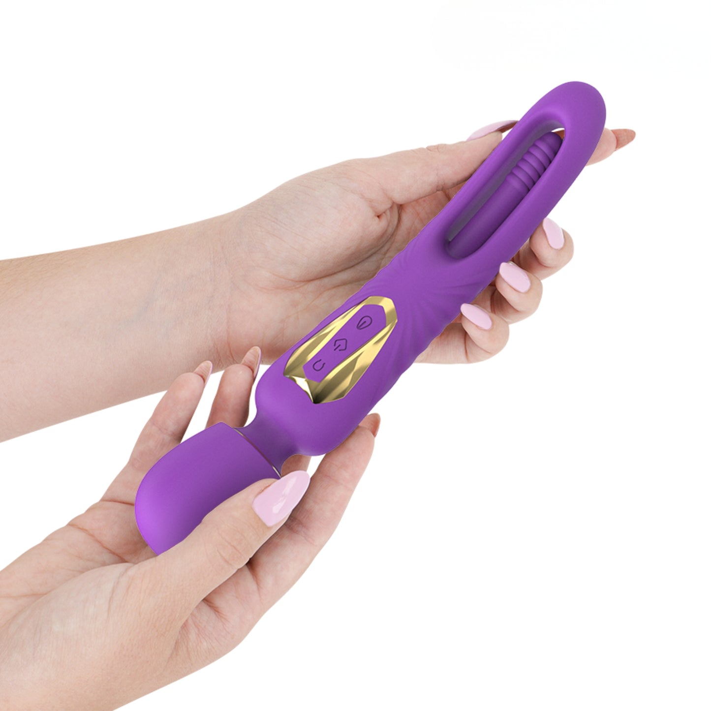 INTENSE Christy divpusējs vibrators ar mēlītes stimulāciju