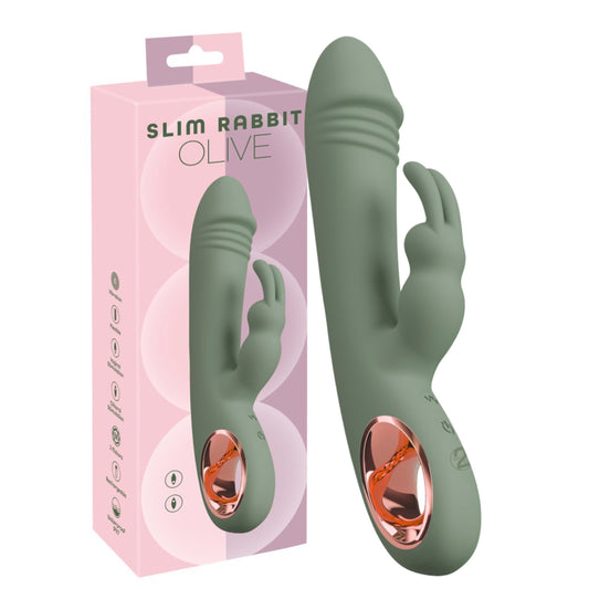 You2Toys Slim Olive vibrators ar klitora stimulatoru
