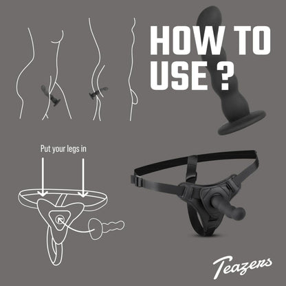 Silikona strap-on Teazers (13 cm)