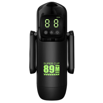 BS SMART automātisks masturbators ar vibrāciju, sūkšanas funkciju un LED displeju