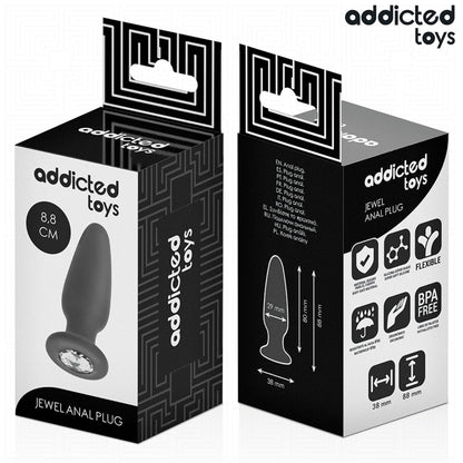 Silikona Anālais Aizbāznis ADDICTED TOYS Jewel S izmērs 8.8 cm - preces iepakojums