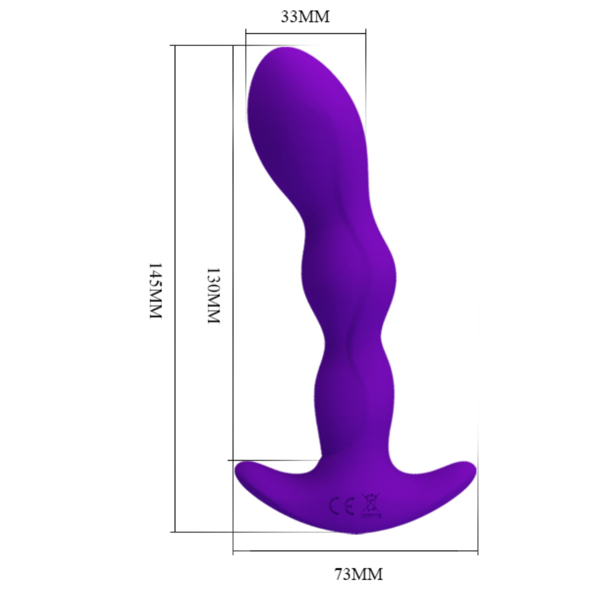Anālais vibrators PRETTY LOVE Yale (preces izmēri)
