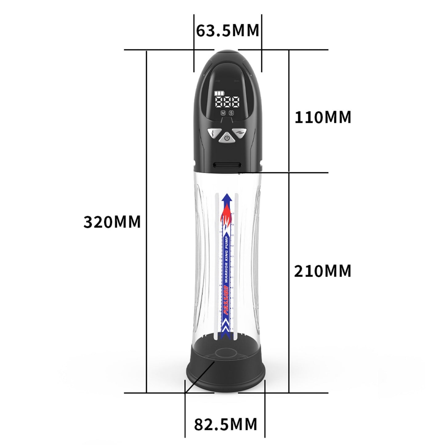 BS Passion Pump automātisks locekļa vakuumsūknis 32 cm garumā