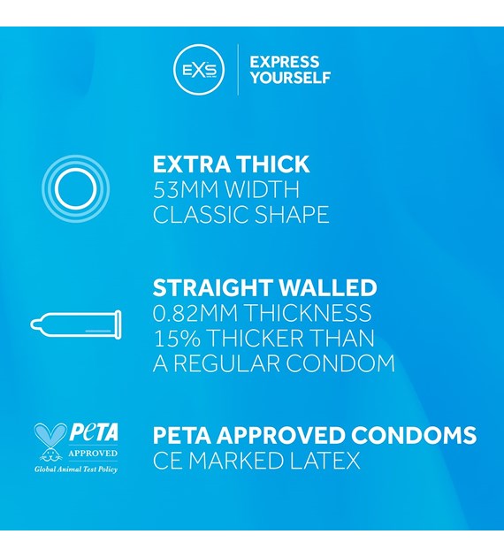 EXS - EXTRA THICK prezervatīvi 12 gab.