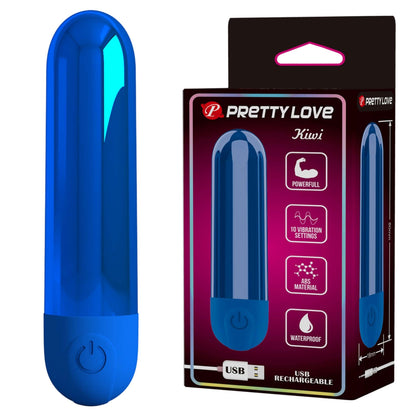 PRETTY LOVE Kiwi zils mini vibrators ar 10 vibrācijas režīmiem