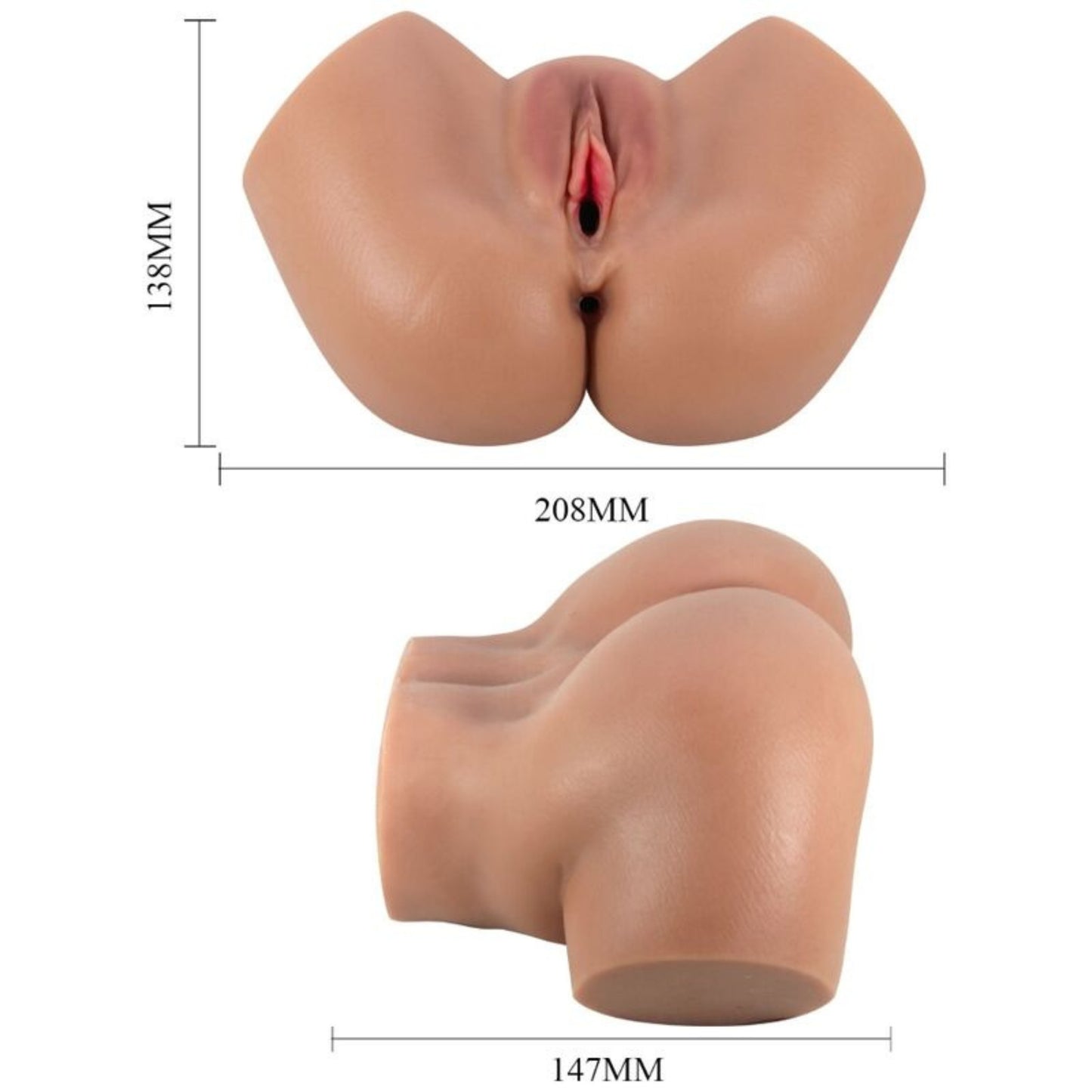 CRAZY BULL Hailey - Realistic Vibrating Masturbator with 2 Openings (No. 2)