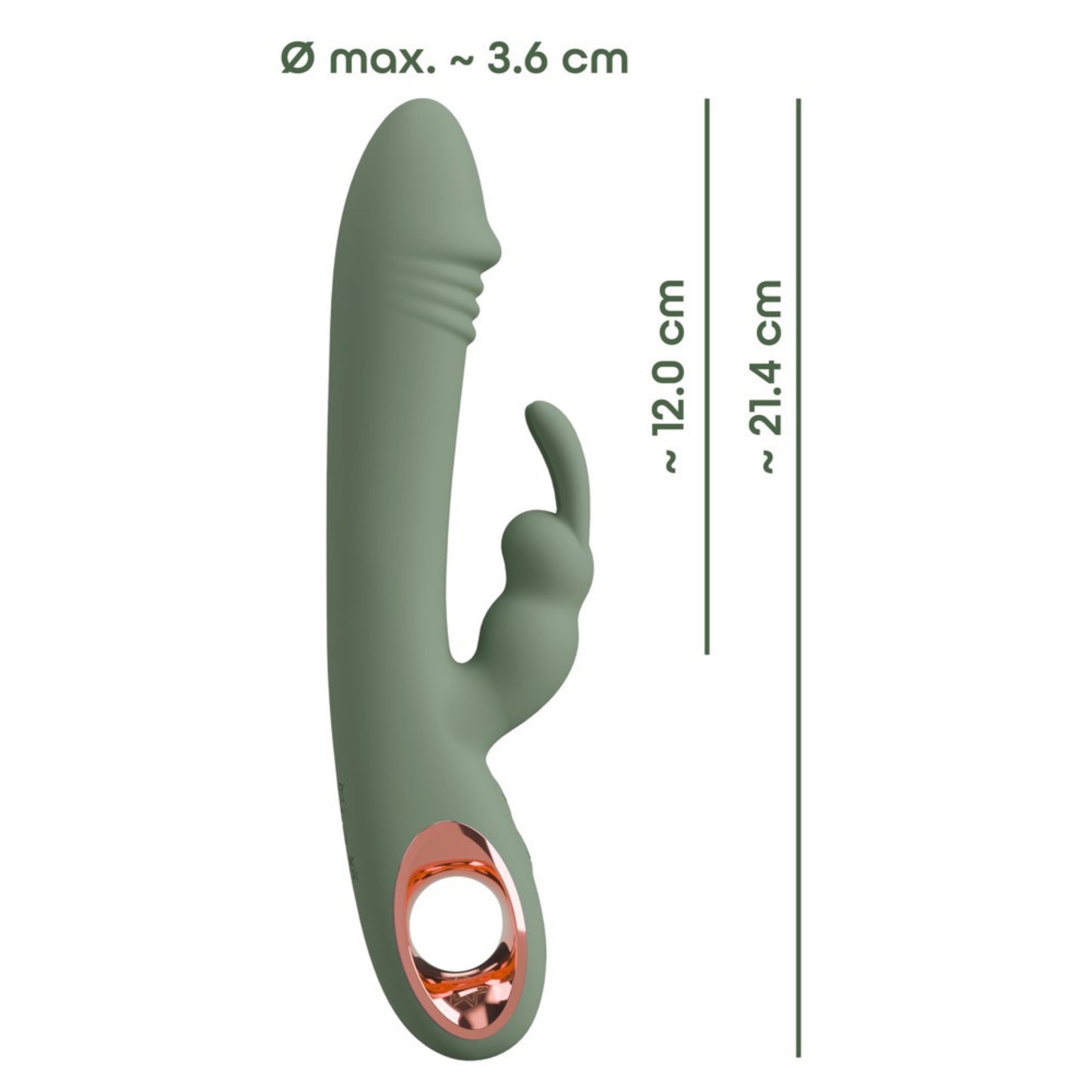 You2Toys Slim Olive vibrators ar klitora stimulatoru