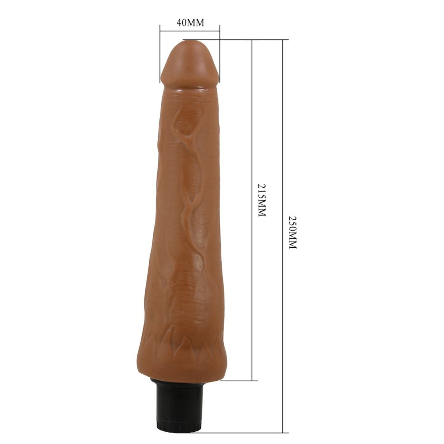 BAILE Alfredo - Realistic Vibrating Dildo with Sliding Skin 25 cm