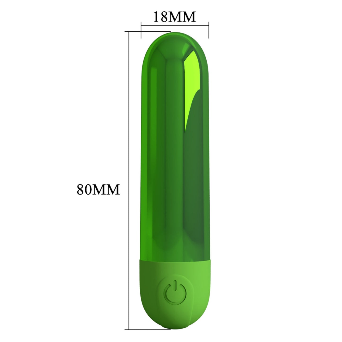 PRETTY LOVE Kiwi mini vibrators 8 cm garumā un 1,8 cm diametrā
