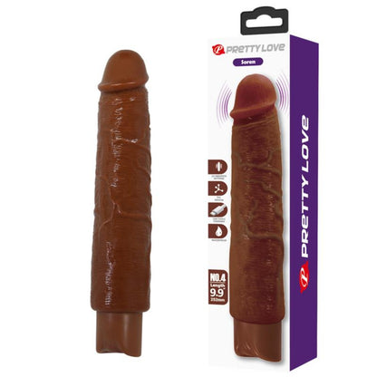 PRETTY LOVE Soren reālistisks vibrējošs dildo 25 cm ar iepakojumu