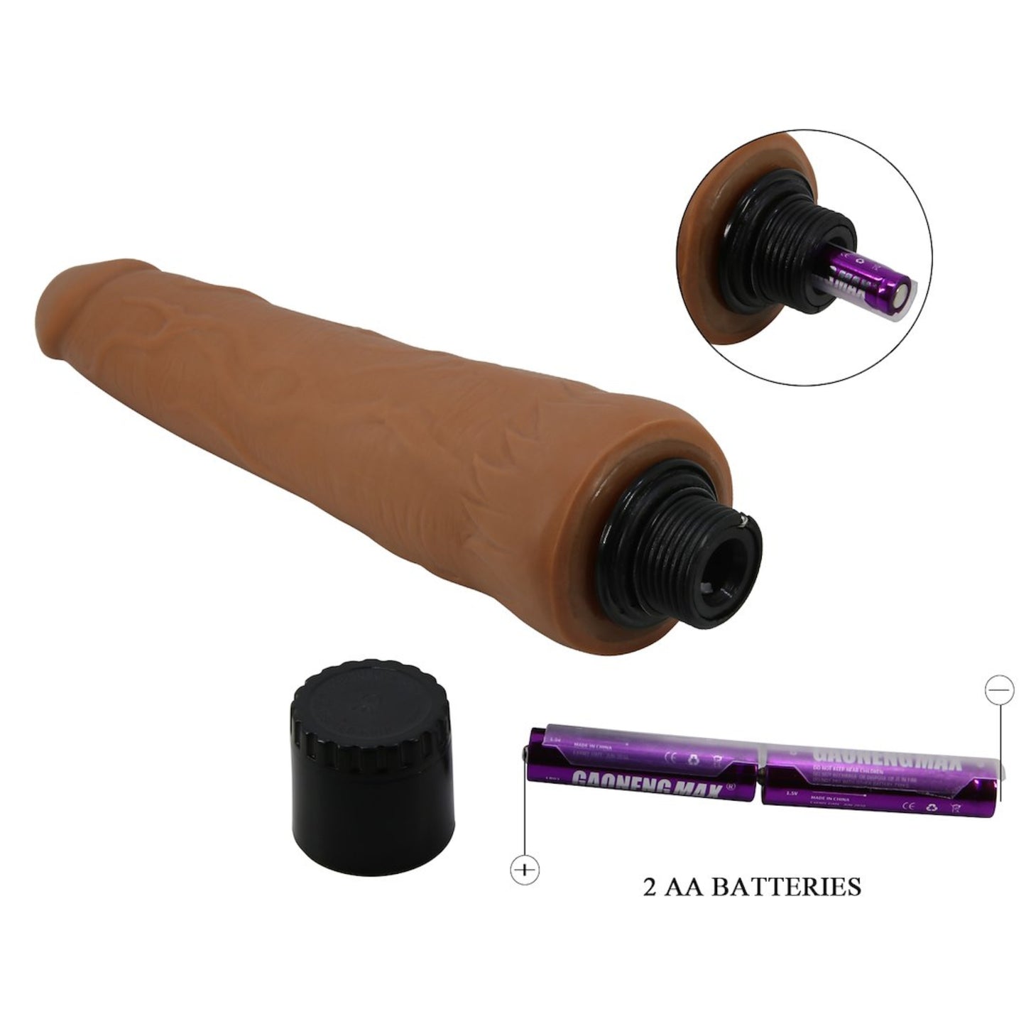 BAILE Alfredo - Realistic Vibrating Dildo with Sliding Skin 25 cm