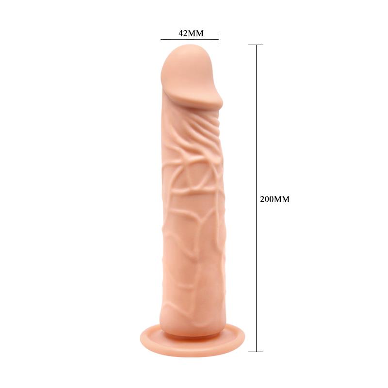 Elastīgs Dildo ar Piesūcekni 19.8 cm