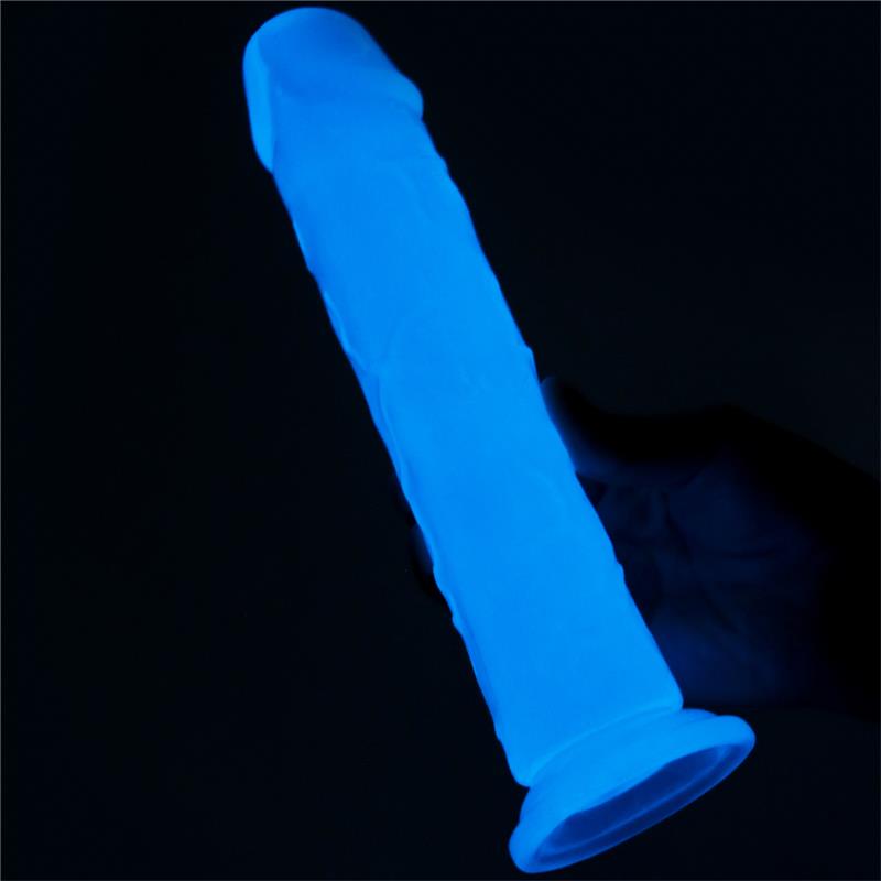 LOVETOY - Tumsā spīdošs dildo Lumino (21 cm)