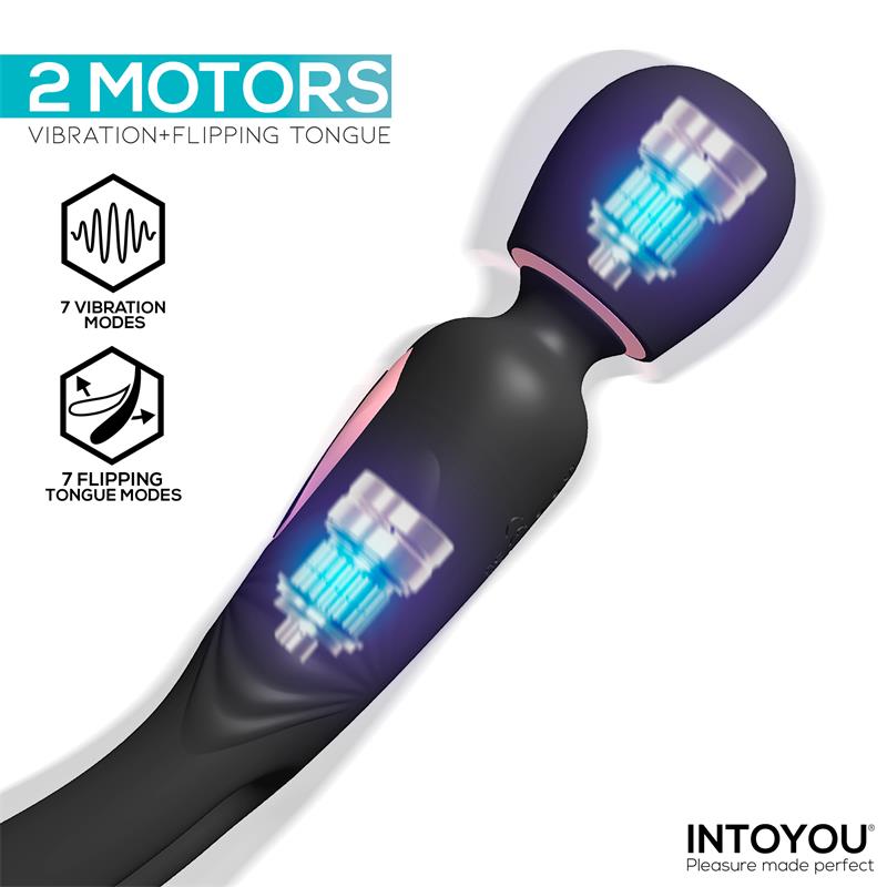 INTOYOU Lexy Double-Sided Massage Vibrator with Flipping Tongue