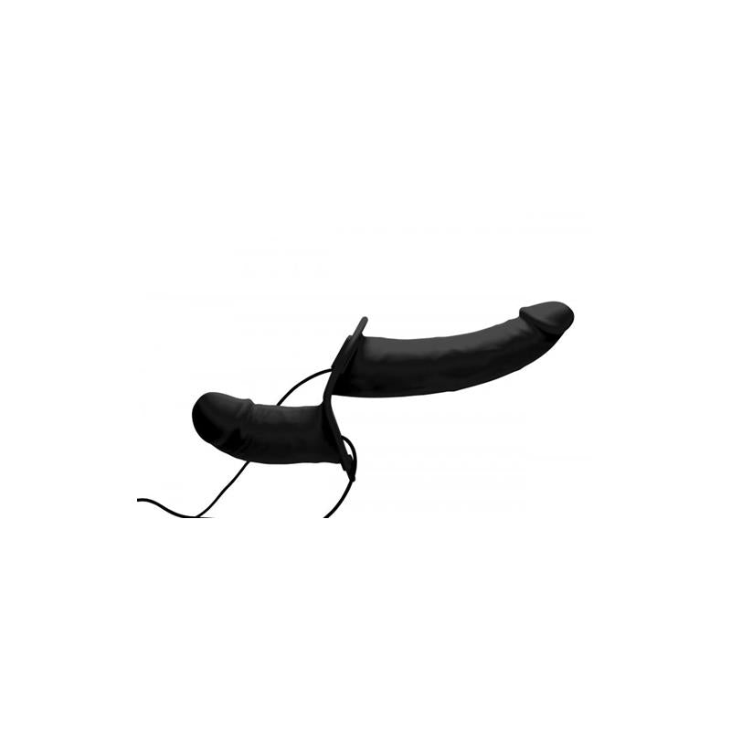 POWER PEGGER DOUBLE STRAP ON - Ar Dubulto Dildo un Vibrāciju 9cm / 16cm