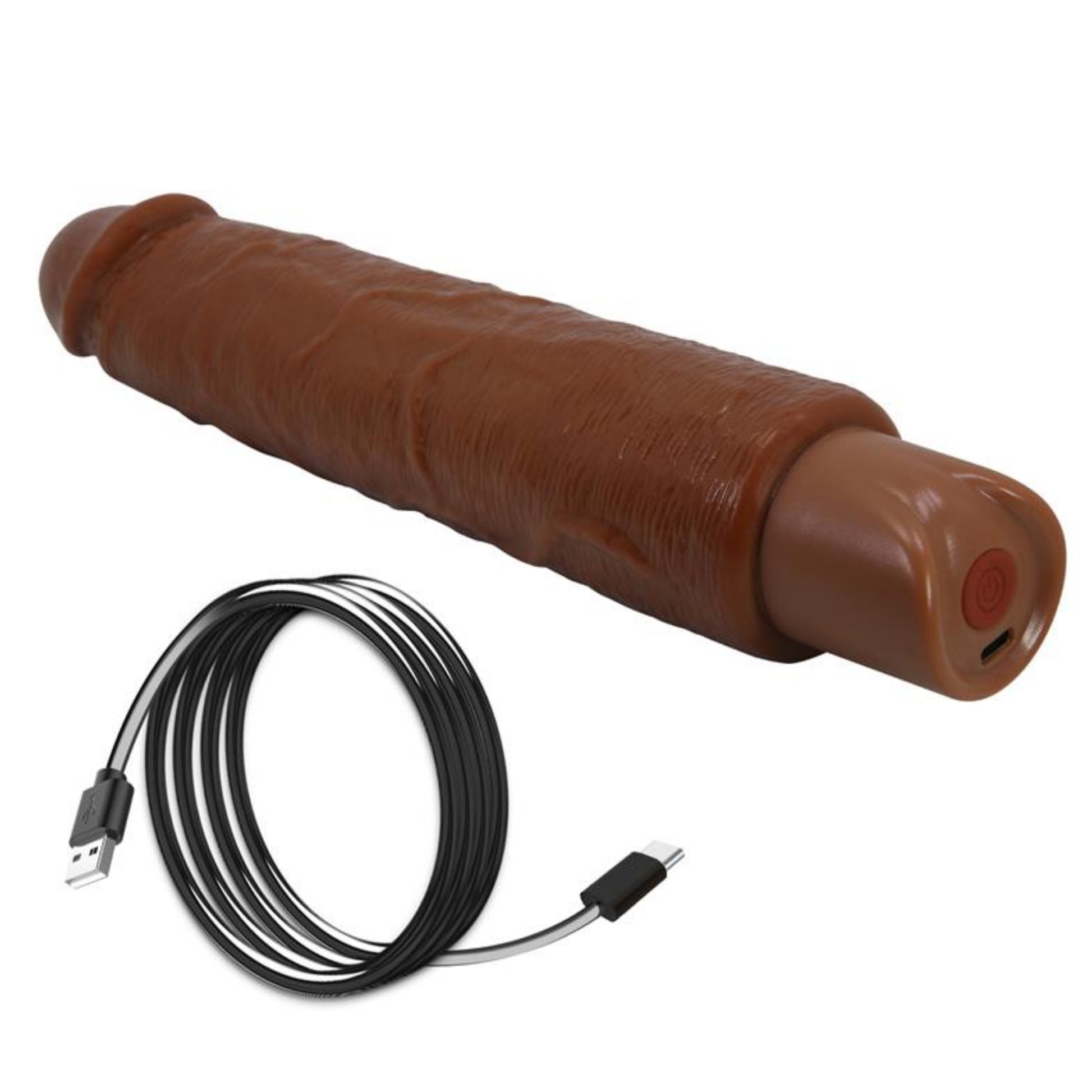 PRETTY LOVE Soren uzlādējams vibrējošs dildo ar USB Type-C kabeli