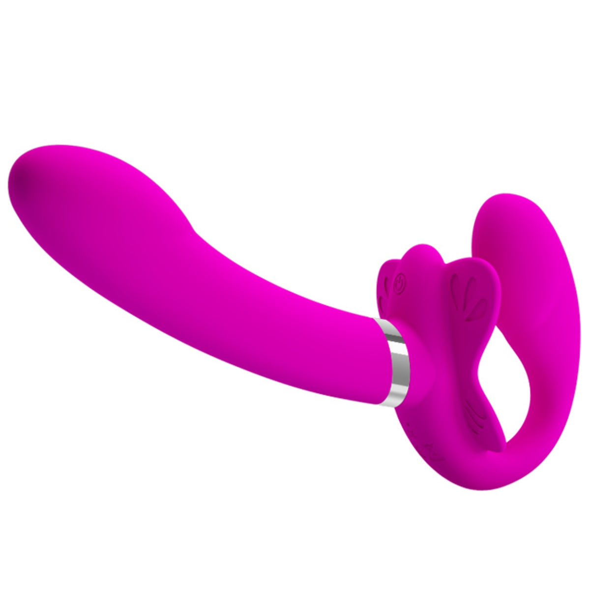 Pretty Love Valerie bezsiksnu strap-on vibrators rozā krāsā