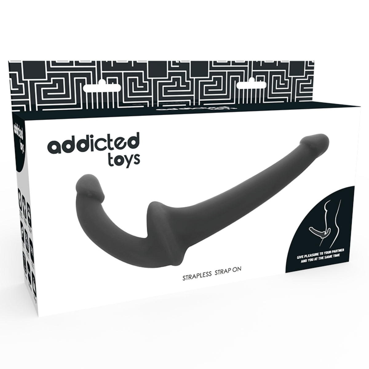 Bezsiksnu strap-on ADDICTED TOYS (melns) (preces kaste)