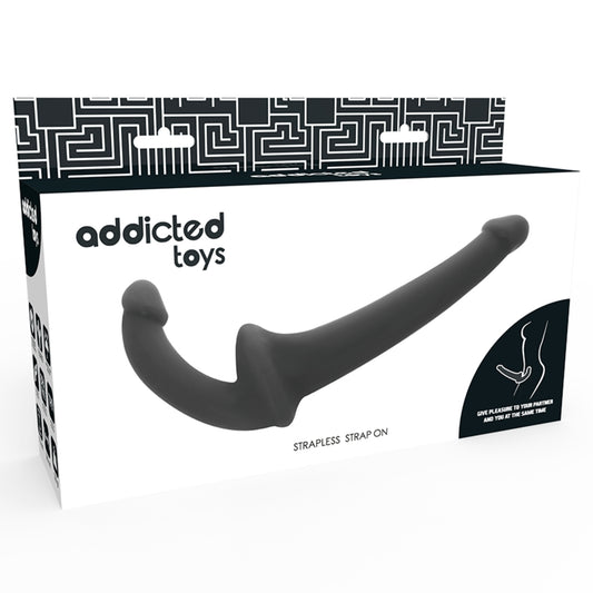Bezsiksnu strap-on ADDICTED TOYS (melns) (preces kaste)
