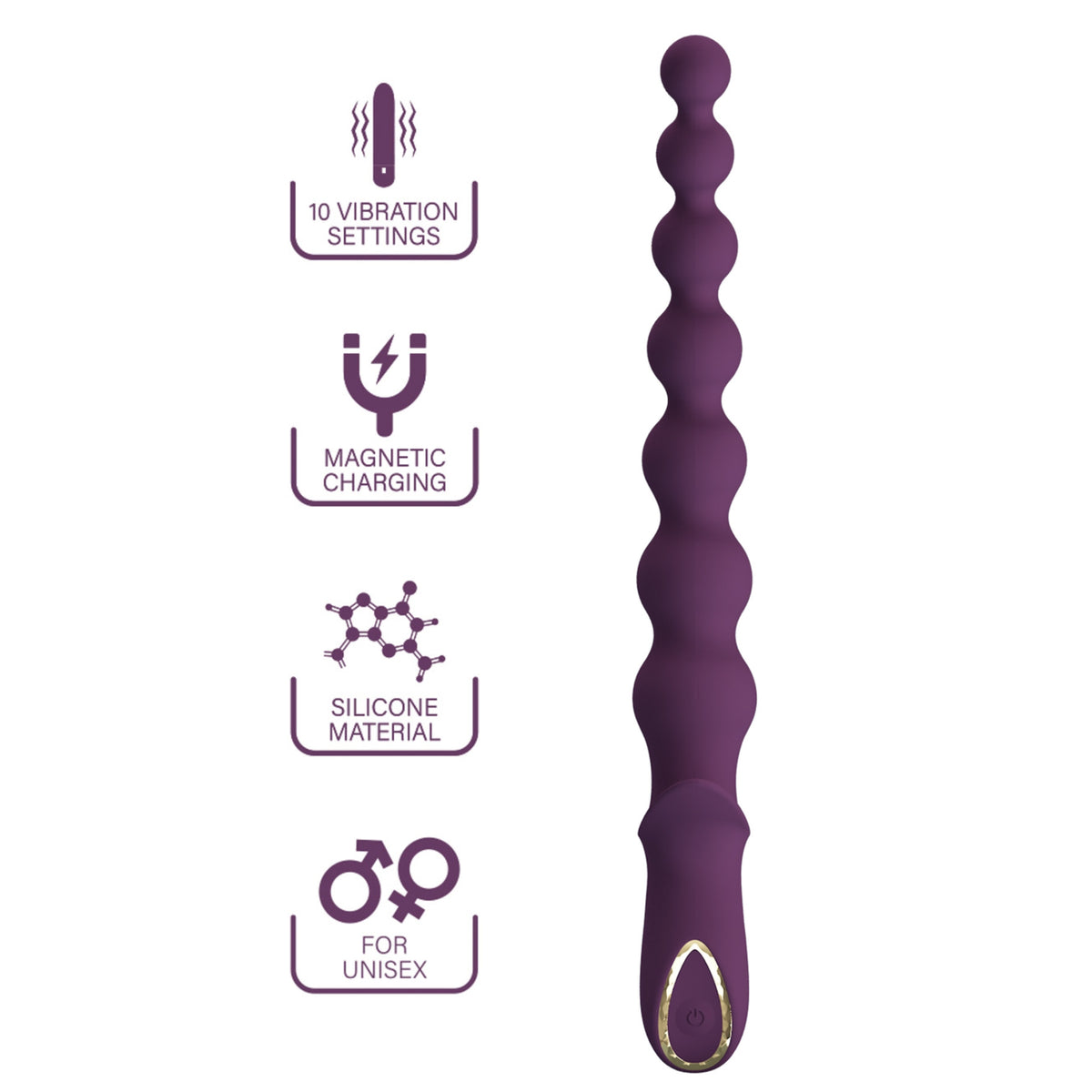 Vibrējošas anālās bumbiņas PRETTY LOVE Extreme Series Rigdon (26 cm)