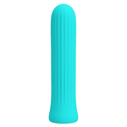 PRETTY LOVE Blanche zils minivibrators ar rievotu virsmu