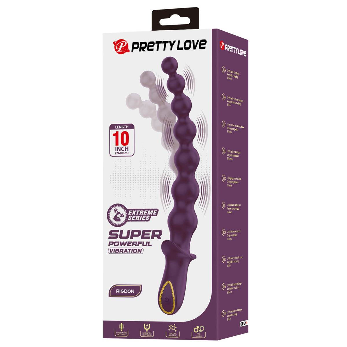 Anālais vibrators PRETTY LOVE Extreme Series Rigdon (26 cm) (preces iepakojums - kaste)