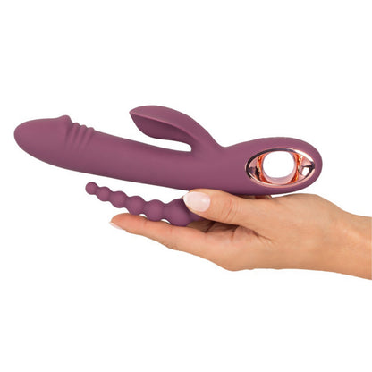 You2Toys Slim Plum trīskāršas stimulācijas vibrators