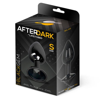AFTERDARK BLACKGEM BUTT PLUG - Metal Anal Plug with Jewel