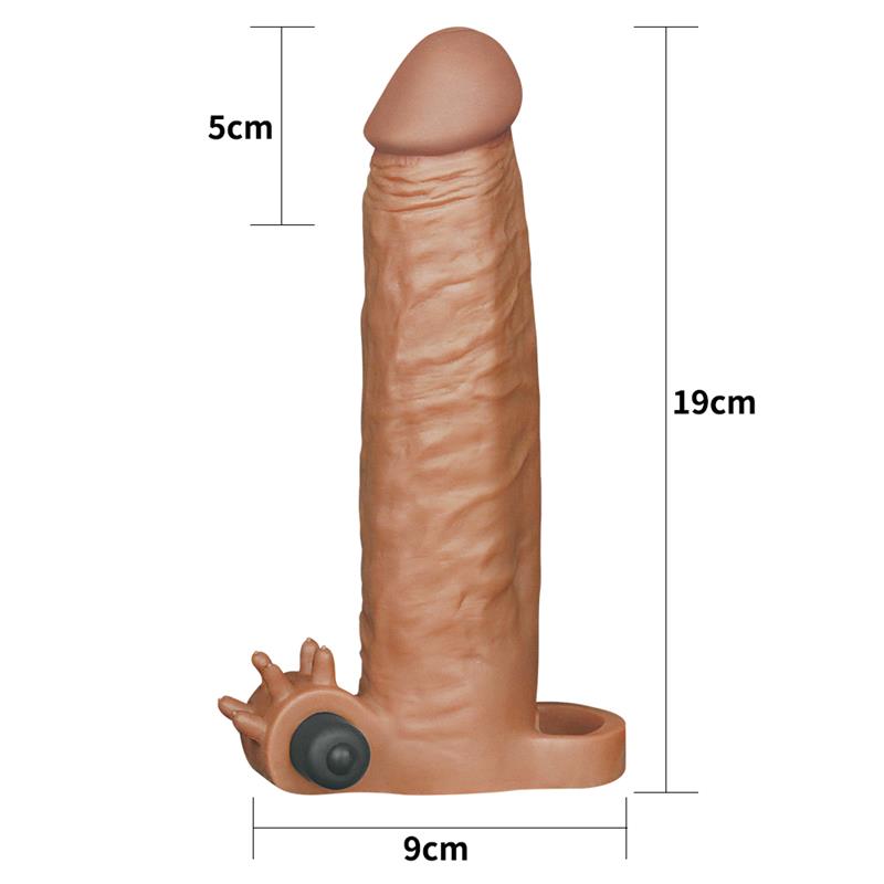 PLEASURE - Cock Sleeve / Extender with Vibrator 19 cm