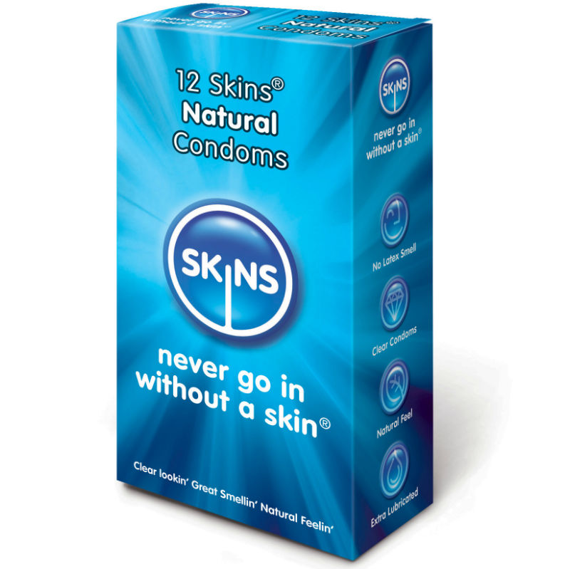 SKINS - NATURAL prezervatīvi 12 gab.