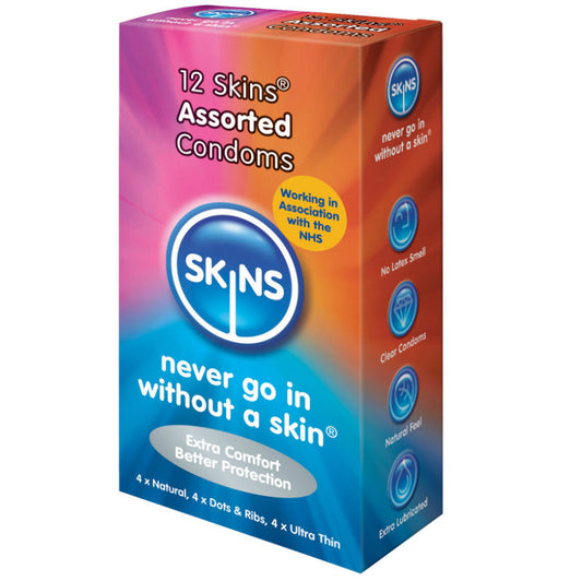 SKINS - ASSORTED mix prezervatīvi 12 gab.