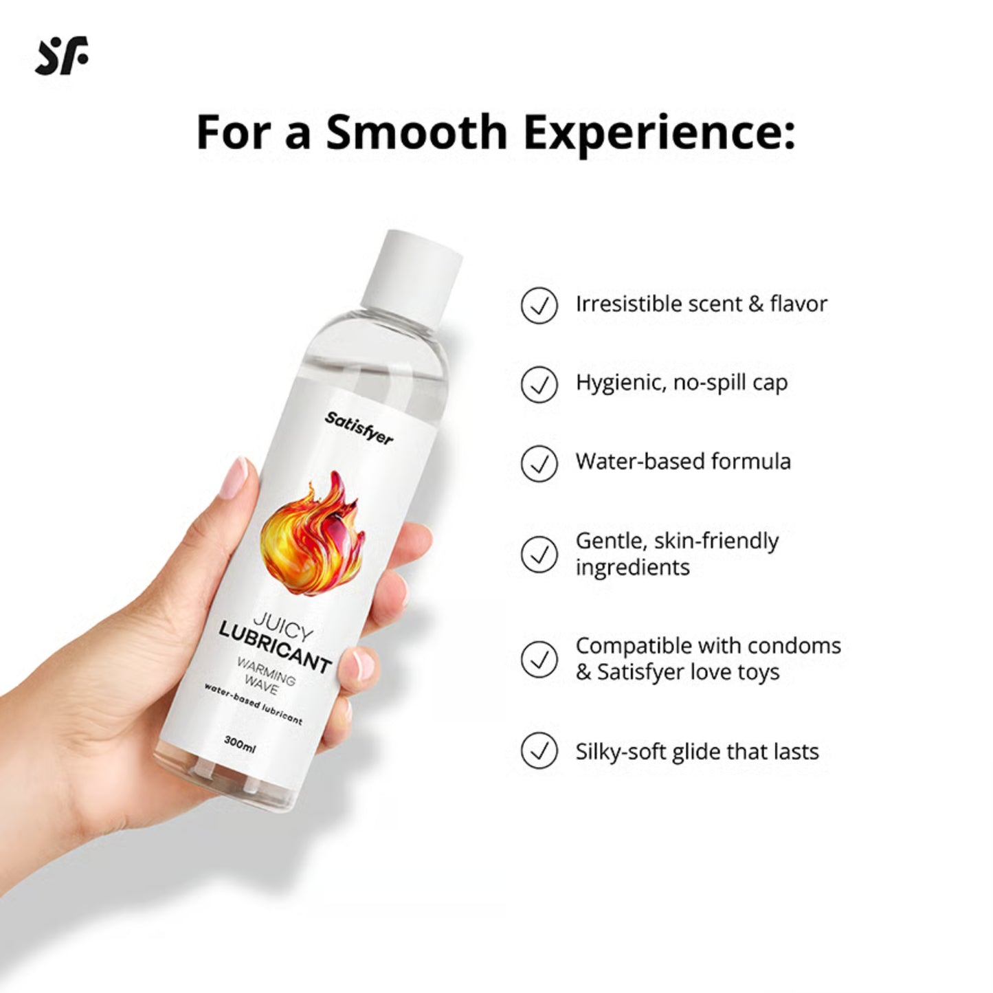 Satisfyer ūdens bāzes lubrikants ar sildošu efektu (300 ml)