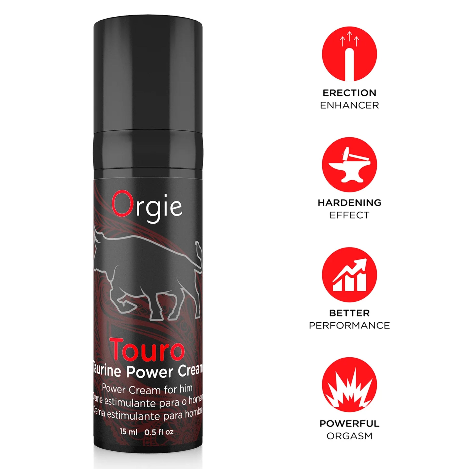 Orgie Touro stimulējošs krēms erekcijas uzlabošanai (15 ml)