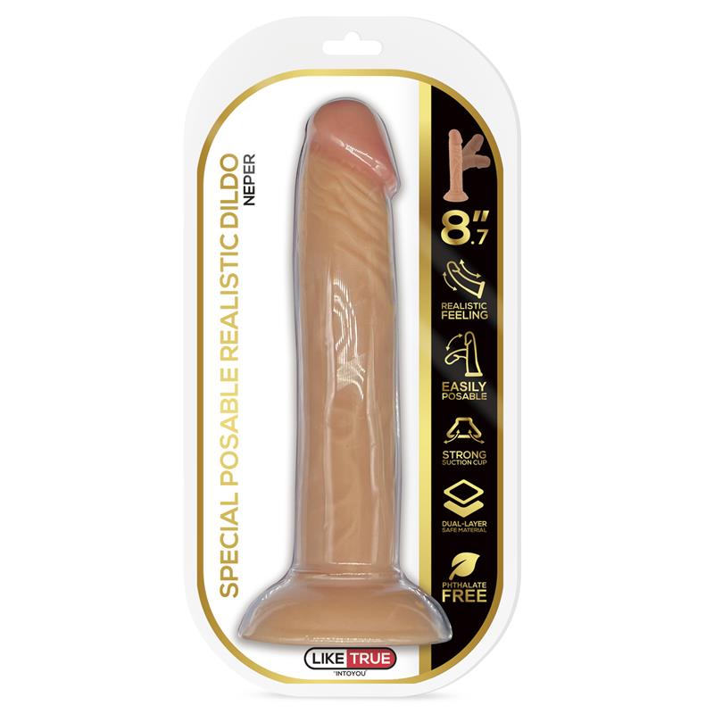 NEPER - Elastīgs Divslāņu Dildo 22 cm