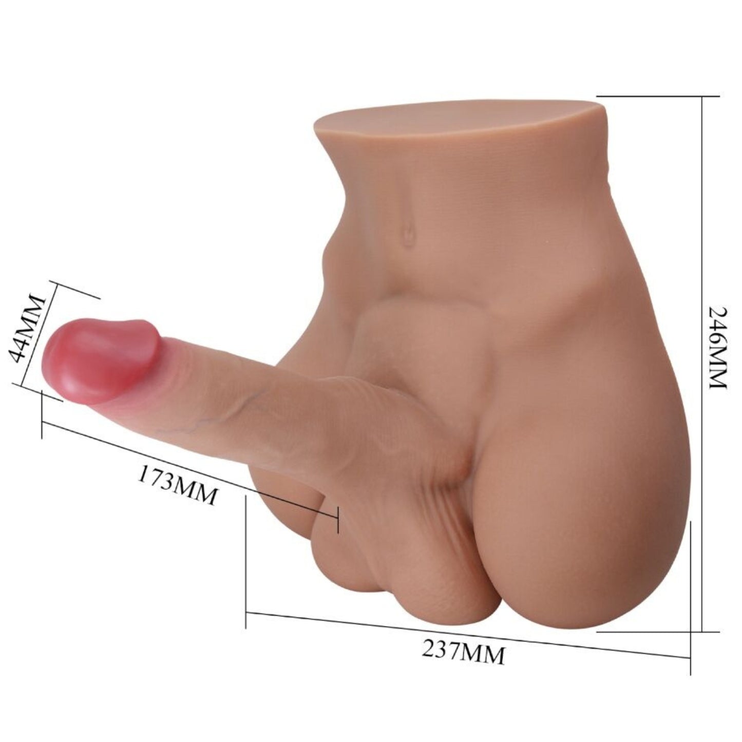 CRAZY BULL Rhyne masturbators ar dildo un anālo atveri