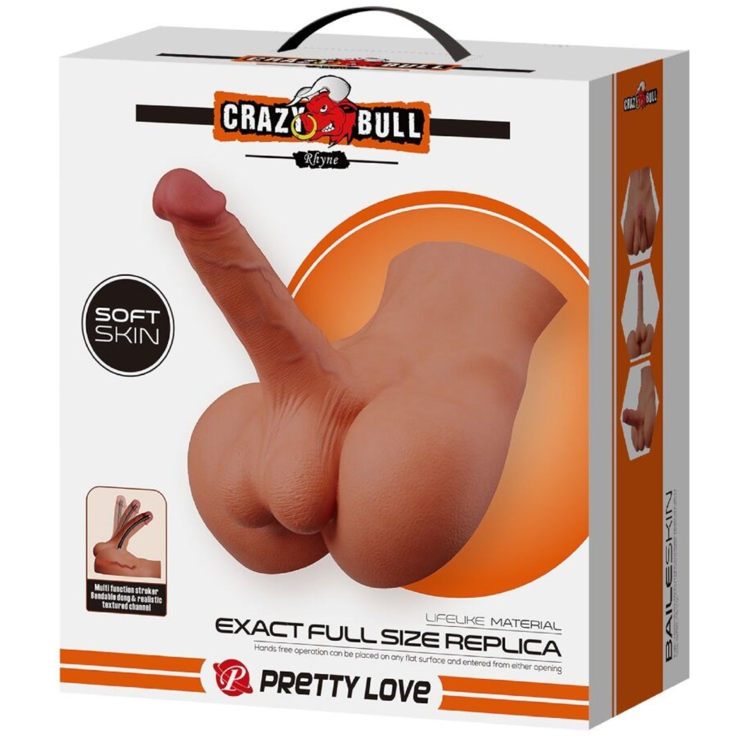 CRAZY BULL Rhyne masturbators ar dildo un anālo atveri