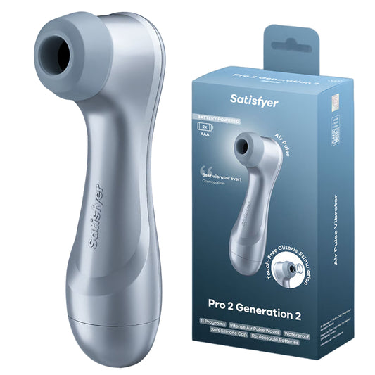 Satisfyer Pro 2 Generation 2 klitora stimulators (ar baterijām, zils)