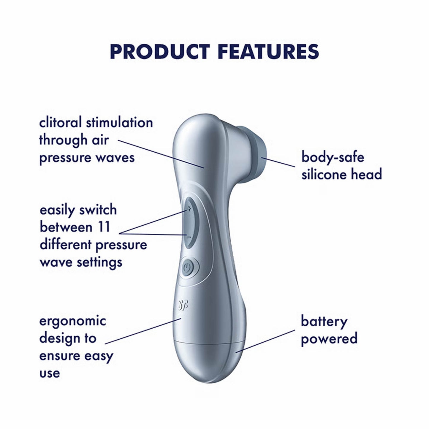 Satisfyer Pro 2 Generation 2 klitora stimulators (ar baterijām, zils)