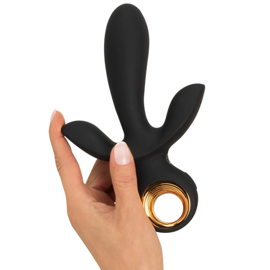 ETERNAL Piepūšams trīskāršas stimulācijas vibrators – produkta skats no cita leņķa