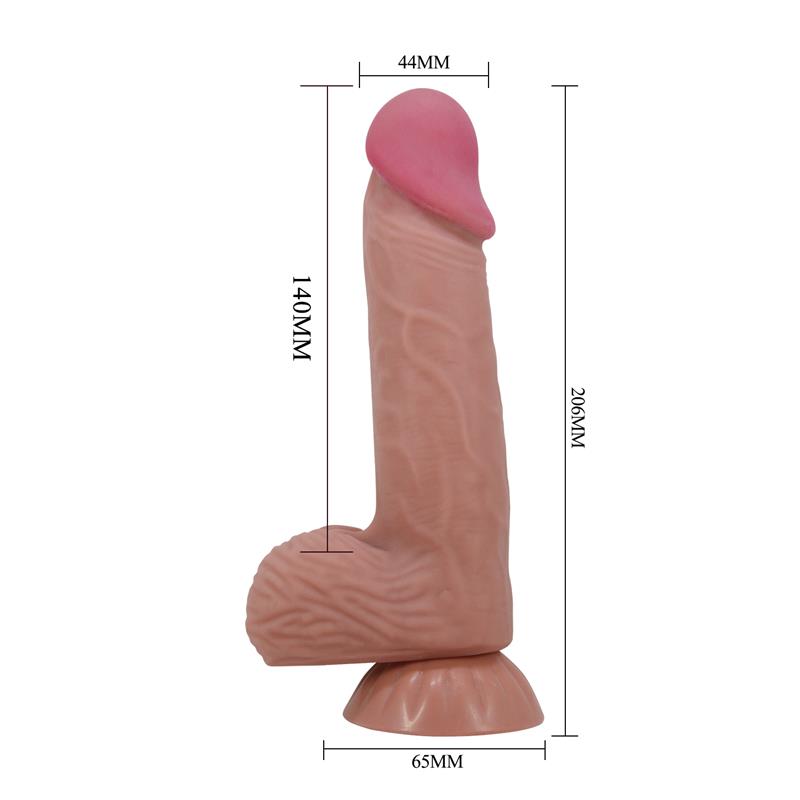 Reālistisks Dildo ar Slīdošu ādu 20.6 cm