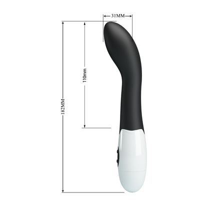 PRETTY LOVE Bishop silikona G-punkta vibrators (melns)